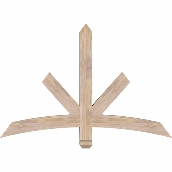 Ekena Millwork Alberta Smooth Timber Gable Bracket, Douglas Fir, 48"W x 32"H x 3 1/2"D x 3 1/2"F, 16/12 Pitch GBW048X32X0404ALB00SDF - main